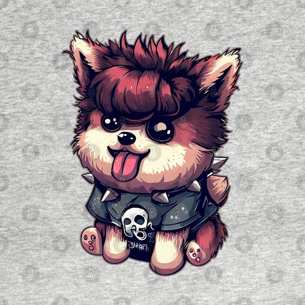 Cute Dog Anarchy Reigns Punk Style by Cutiez Punk